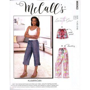 McCall's Misses XS to M Shorts, Capri and Pants UNCUT Sewing Pattern